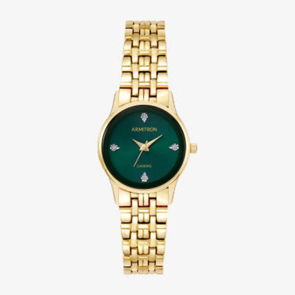 Armitron Now Womens Diamond Accent Gold Tone Bracelet Watch 75/5807gngp