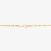 Made in Italy 10K Gold 18 Inch Solid Herringbone Chain Necklace