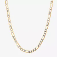 Made in Italy 14K Gold 22 Inch Hollow Figaro Chain Necklace