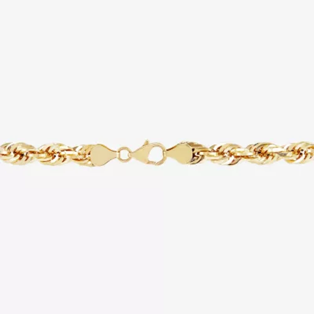 14K Gold Inch Semisolid Rope Chain Necklace