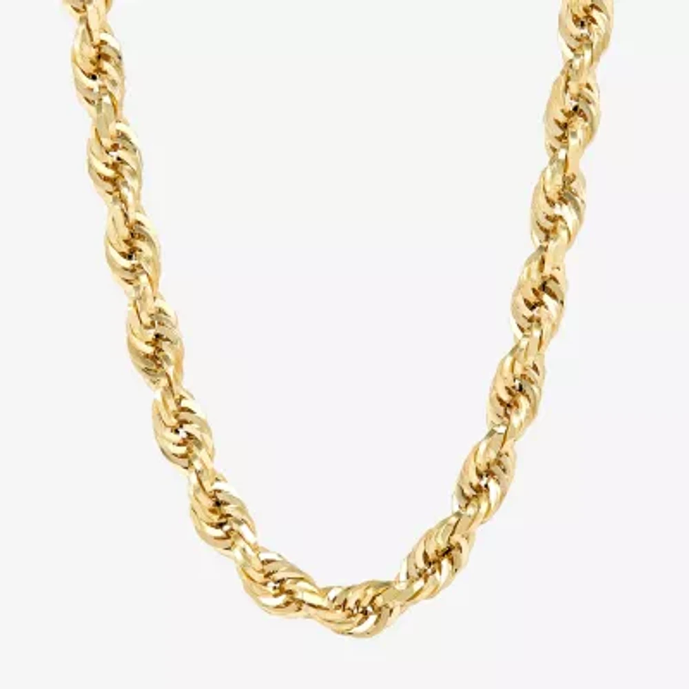 14K Gold Inch Semisolid Rope Chain Necklace