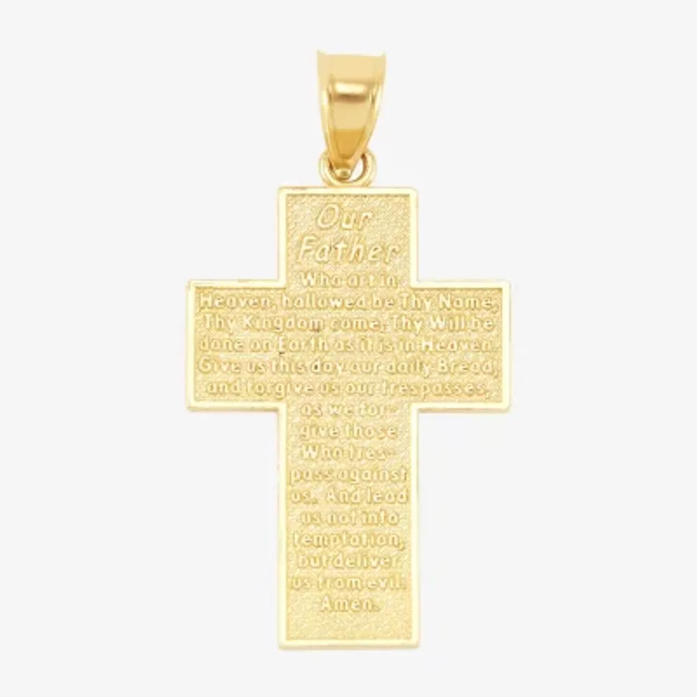 Religious Jewelry Unisex Adult 14K Gold Cross Pendant