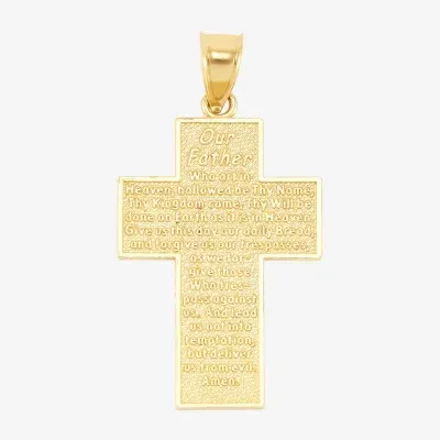 Unisex Adult 14K Gold Cross Pendant