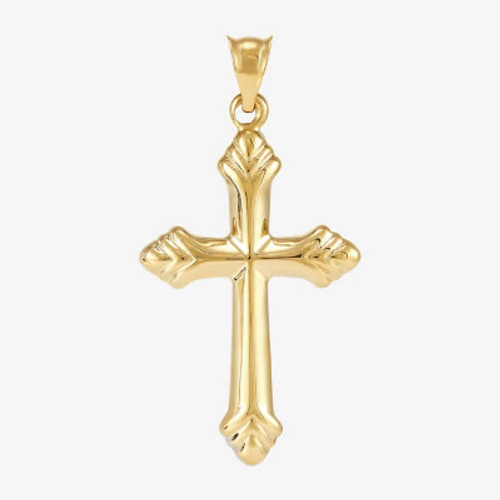 Religious Jewelry Unisex Adult 14K Two Tone Gold Cross Pendant