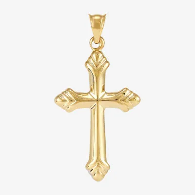 Religious Jewelry Unisex Adult 14K Two Tone Gold Cross Pendant