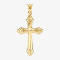 Religious Jewelry Unisex Adult 14K Two Tone Gold Cross Pendant