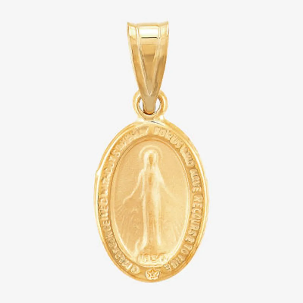 Unisex Adult 14K Gold Oval Pendant