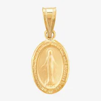 Religious Jewelry Unisex Adult 14K Gold Oval Pendant