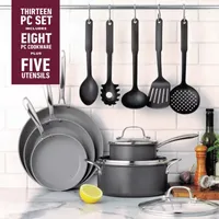 Granitestone Pro Hard Anodized 13-pc. Nonstick Pots And Pans Cookware Set With Utensils