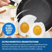 Granitestone 3-pc. Nonstick Fry Pan Set With Rubber Grip Handles