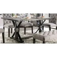 Nimitz Rectangular Wood-Top Dining Table