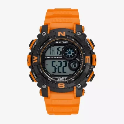 Armitron Mens Multi-Function Orange Strap Watch 40/8284bor