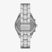 Relic By Fossil Unisex Adult Multi-Function Silver Tone Bracelet Watch Zr16012