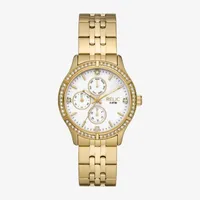 Relic By Fossil Womens Multi-Function Gold Tone Stainless Steel Bracelet Watch Zr16013