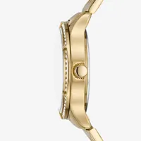 Relic By Fossil Womens Multi-Function Gold Tone Stainless Steel Bracelet Watch Zr16013