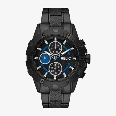 Relic By Fossil Unisex Adult Multi-Function Black Bracelet Watch Zr16018