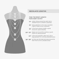 1928 Silver-Tone Crystal 16 Inch Link Statement Necklace
