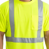 Berne Hi Vis Class 2 Performance Big and Tall Mens High Visibility Short Sleeve Safety Shirt