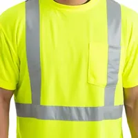 Berne Hi Vis Class 2 Performance Big and Tall Mens High Visibility Short Sleeve Safety Shirts