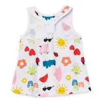 Okie Dokie Girls Round Neck Sleeveless Graphic T-Shirt