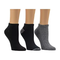 Cuddl Duds Solid Pique 3-pc. Low Cut Socks Womens