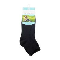 Cuddl Duds Vertical Texture 3-pc. Quarter Ankle Socks Womens