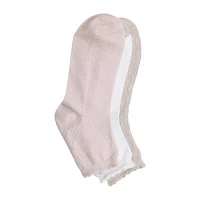 Cuddl Duds Scallop Welt Rib 3-pc. Quarter Ankle Socks Womens