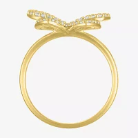 (G-H / I1-I2) Womens 1/3 CT. T.W. Lab Grown White Diamond 10K Gold Butterfly Cocktail Ring