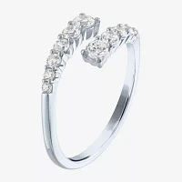 Diamond Addiction (G-H, I1-I2) Womens 1/3 CT. T.W. Lab Grown White 10K Gold Side Stone Bypass  Cocktail Ring