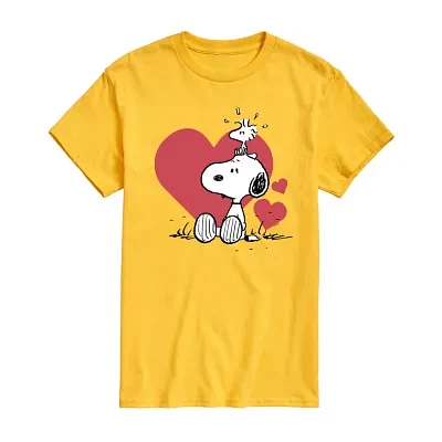 Mens Short Sleeve Peanuts Valentine's Day T-Shirt