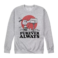 Mens Crew Neck Long Sleeve Peanuts Valentine's Day Sweatshirt