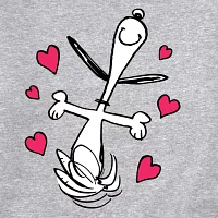 Mens Crew Neck Long Sleeve Peanuts Valentine's Day Sweatshirt