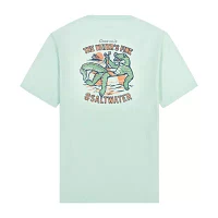 IZOD Big and Tall Saltwater Mens Crew Neck Short Sleeve Classic Fit Graphic T-Shirt
