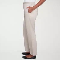 Alfred Dunner Coming Up Roses Womens Straight Pull-On Pants