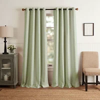 Martha Stewart Westchester Solid Grommet Top Blackout Single Curtain Panels