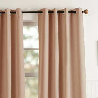 Martha Stewart Westchester Solid Grommet Top Blackout Single Curtain Panels