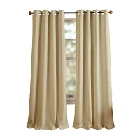 Martha Stewart Westchester Solid Grommet Top Blackout Single Curtain Panel