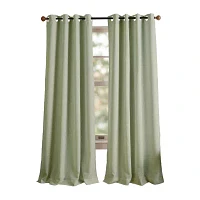 Martha Stewart Westchester Solid Grommet Top Blackout Single Curtain Panels