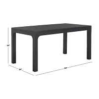 Gael Rectangular Wood-Top Dining Table