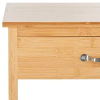Corteau Wood-Top Kitchen Cart