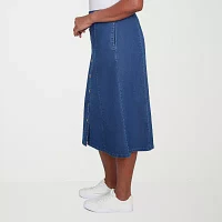 Alfred Dunner Classics Womens Denim Skirt