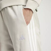 adidas Essential 3 Stripe French Terry Wide Leg Pant