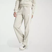 adidas Essential 3 Stripe French Terry Wide Leg Pant