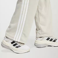 adidas Essential 3 Stripe French Terry Wide Leg Pant