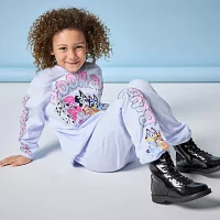 Little & Big Girls Crew Neck Long Sleeve Bluey Pullover Sweater