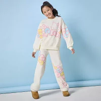Little & Big Girls Crew Neck Long Sleeve Fleece Hello Kitty Sweatshirt