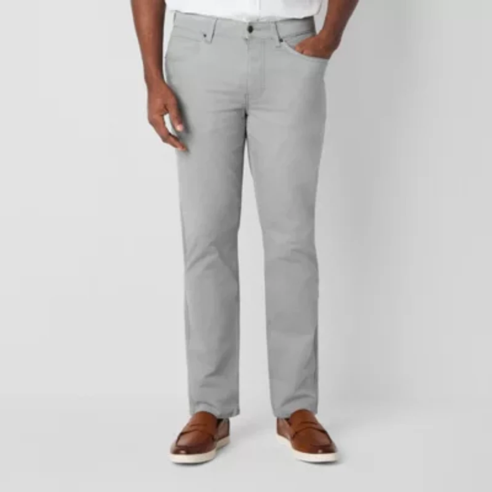 St. John's Bay Stretch Knit 5 Pocket Mens Slim Fit Flat Front Pant