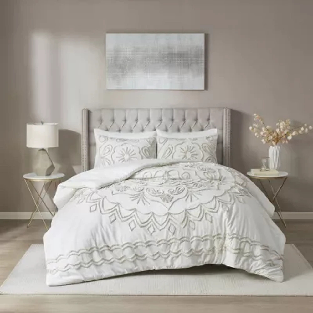 Madison Park Juliana Cotton Chenille 3-pc. Medallion Comforter Set