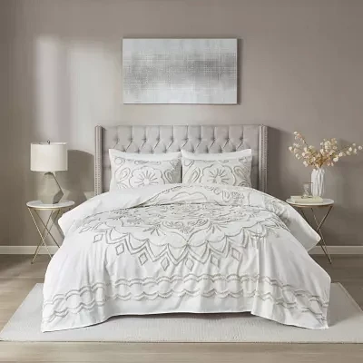 Madison Park Juliana 3 Piece Tufted Cotton Chenille Coverlet Set