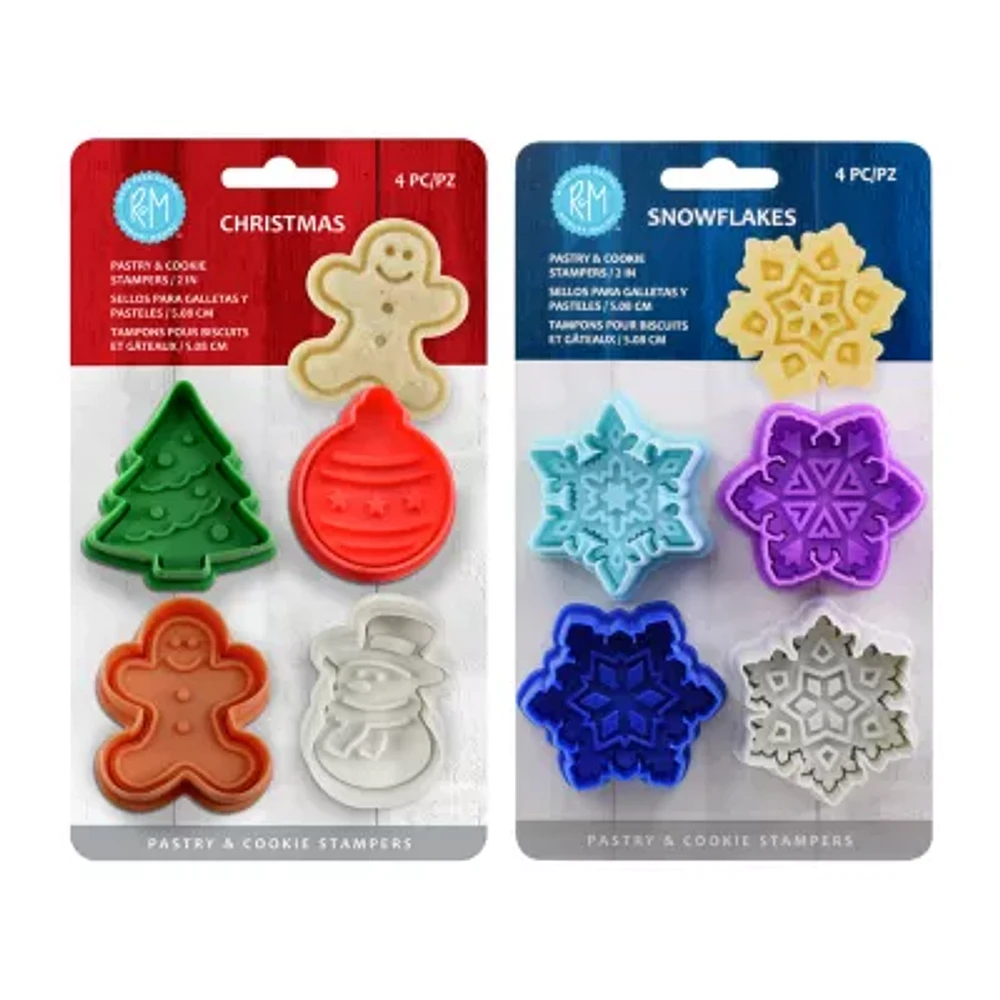 R&M International Llc Winter 8-pc. Pastry Stamper Bundle